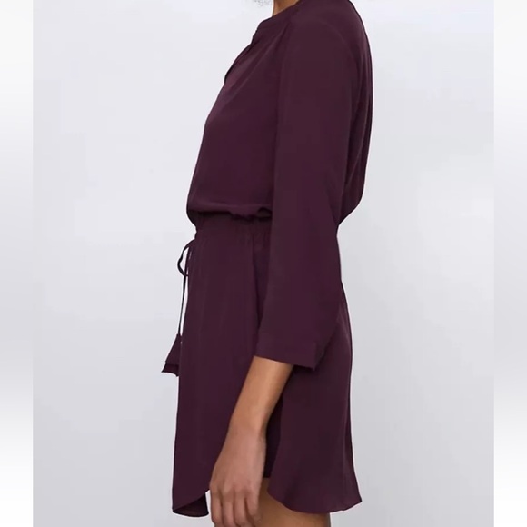 Aritzia Babaton Silk Bennett Mini Dress Size Small Plum lightweight - Picture 3 of 8